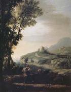 Claude Lorrain Pastoral Landscape with Piping Shepherd (mk17) oil